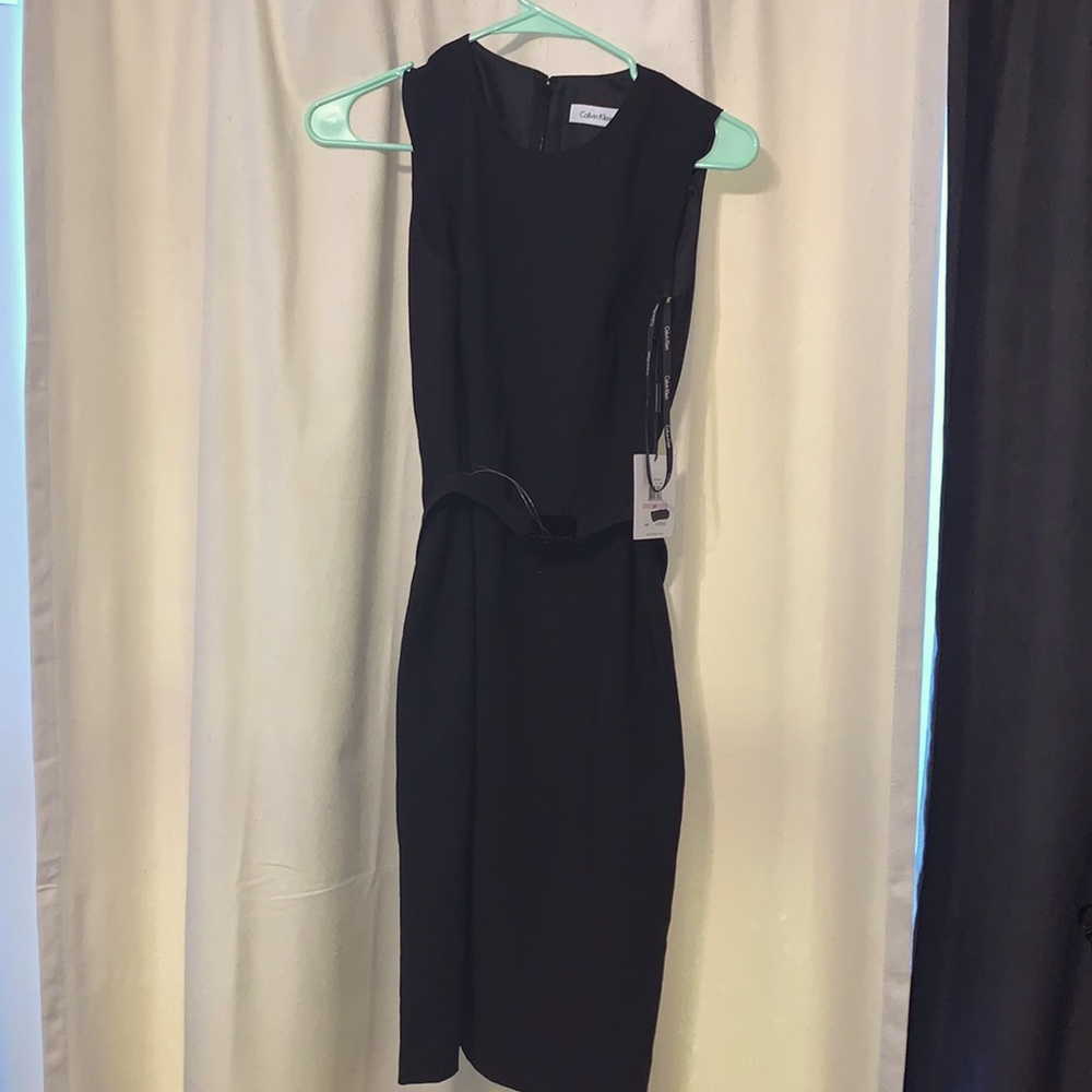 Black Calvin Klein midi dress